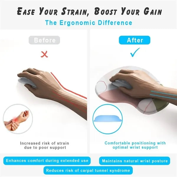 Office Mousepad with Gel Wrist Support sealing packing