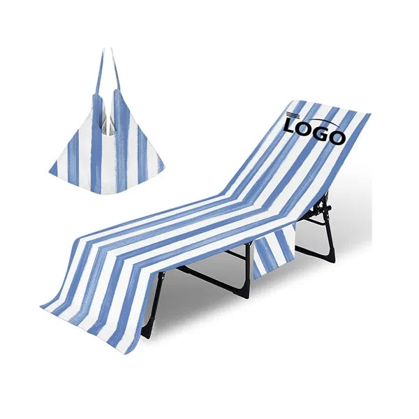 Beach Pool Outdoor Chair Towel with Pocket Holder