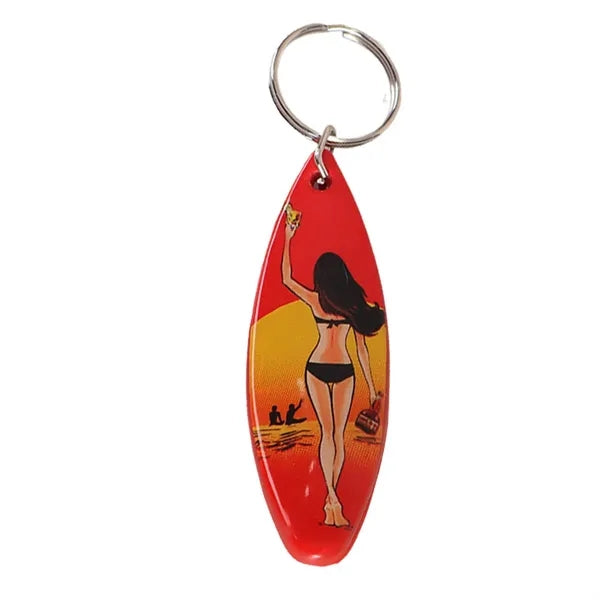 Surfboard Bottle Opener Keychain