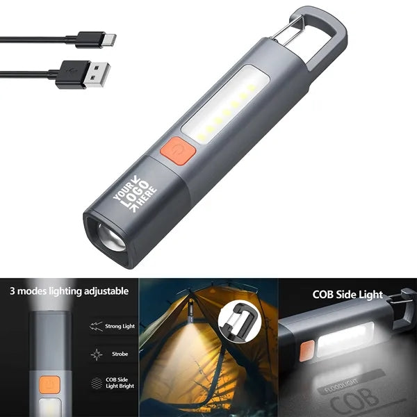 Mini Portable USB Rechargeable Flashlight for Outdoor Use
