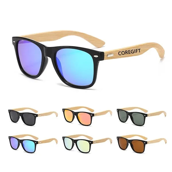 Polarized Bamboo Arms Sunglasses Classic Driving Glasses