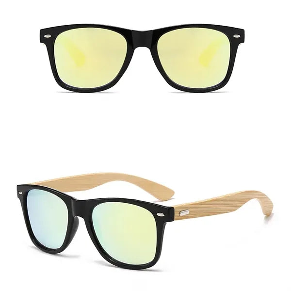 Polarized Bamboo Arms Sunglasses Classic Driving Glasses
