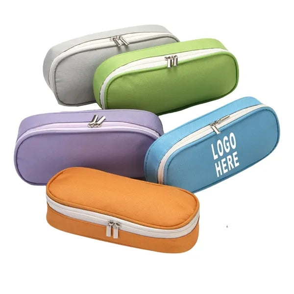 Candy-Color Double Zipper Pencil Case