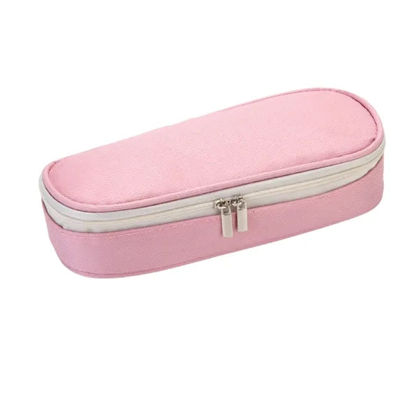 Candy-Color Double Zipper Pencil Case