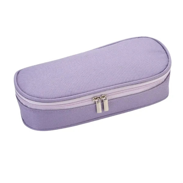 Candy-Color Double Zipper Pencil Case