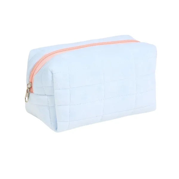 Plush Quilted Makeup Bag