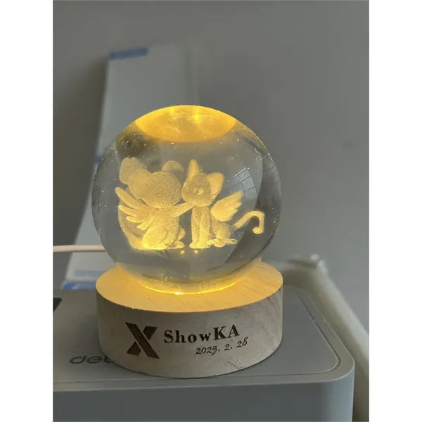 LED crystal ball souvenir desktop ornaments