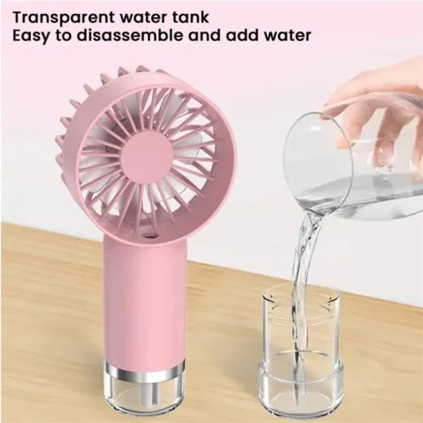 Portable Mini Handheld Fan with LED Display Rechargeable