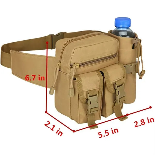 Waterproof Waist Pack With Detachable Water Bottle Holder