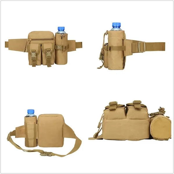 Waterproof Waist Pack With Detachable Water Bottle Holder