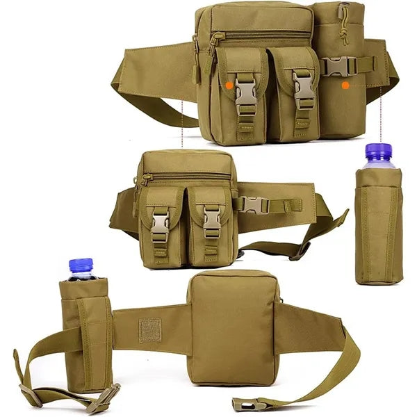 Waterproof Waist Pack With Detachable Water Bottle Holder