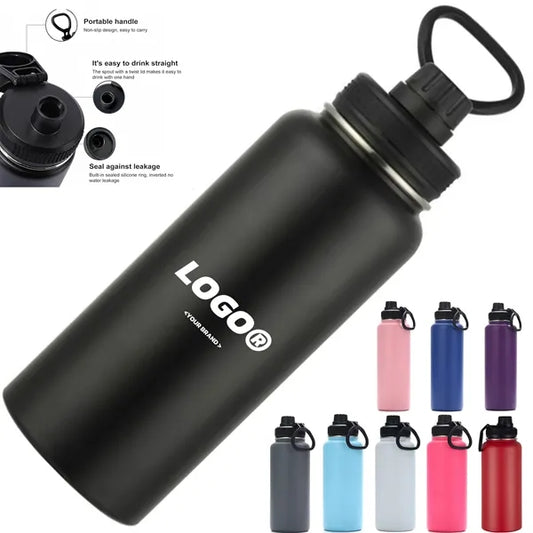 18oz. Portable Leak Proof Stainless Steel Bottle Handle