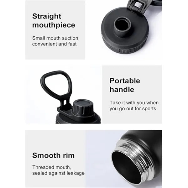 18oz. Portable Leak Proof Stainless Steel Bottle Handle