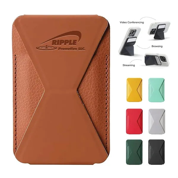Portable Leather Magnetic Phone Holder Free Magnet Ring