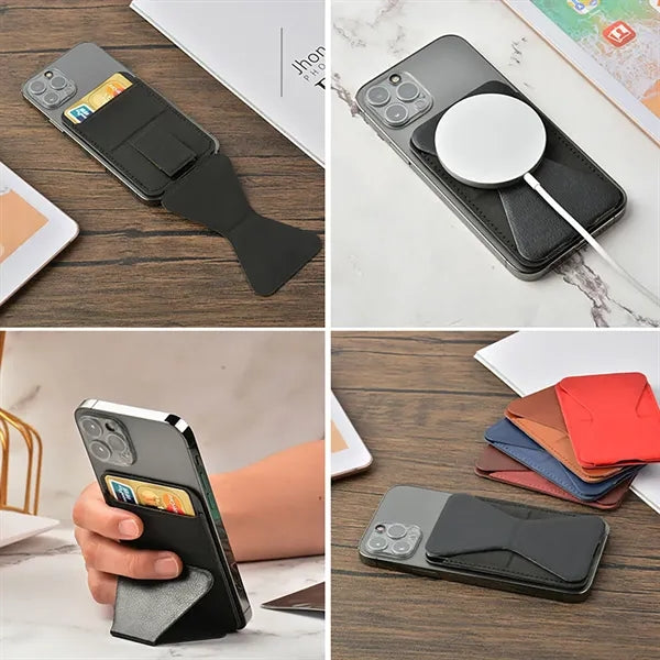 Portable Leather Magnetic Phone Holder Free Magnet Ring