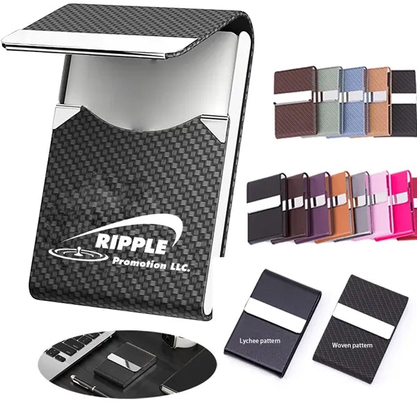 Business Card Box Metal Name Holder W/ Magnetic Clasp