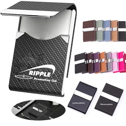 Business Card Box Metal Name Holder W/ Magnetic Clasp