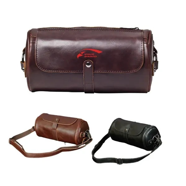 Vintage Durable Stylish Leather cylindrical Crossbody Bag