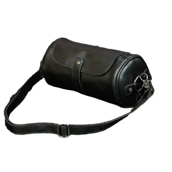 Vintage Durable Stylish Leather cylindrical Crossbody Bag