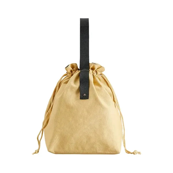 Drawstring Insulated Canvas Tote Bag