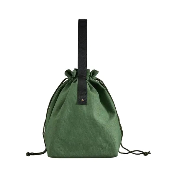 Drawstring Insulated Canvas Tote Bag