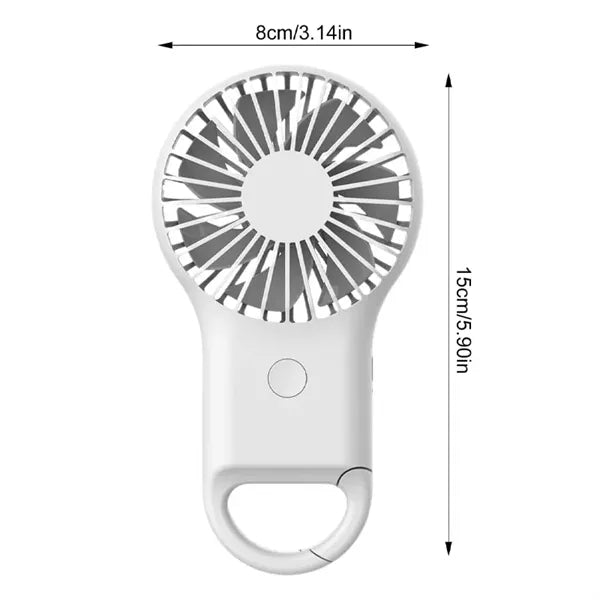 Carabiner Clip Mini Handheld Pocket Fan USB Charging