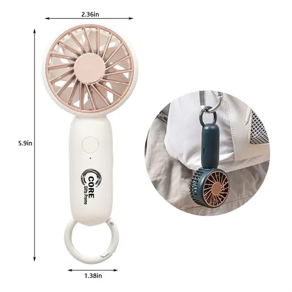 Mini Handheld Personal Small Desk Fan USB Rechargeable