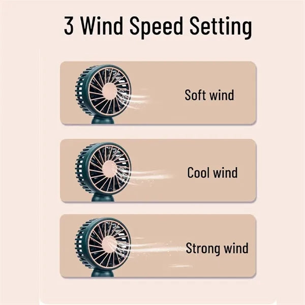 Mini Handheld Personal Small Desk Fan USB Rechargeable