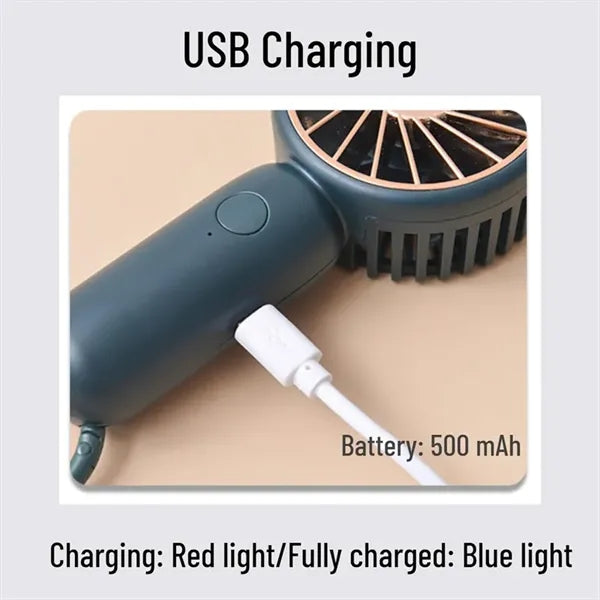 Mini Handheld Personal Small Desk Fan USB Rechargeable