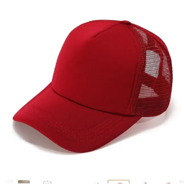 Breathable Mesh Trucker Cap Adjustable Sun Protection Hat