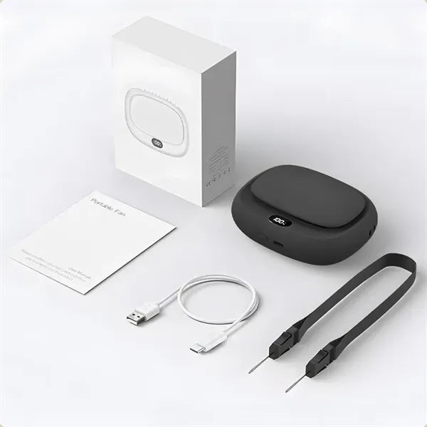 Portable Neck Handheld Mini Fan Level Display Rechargeable