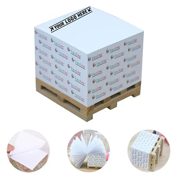 Memo Sticky Notes w/ Wood Pallet