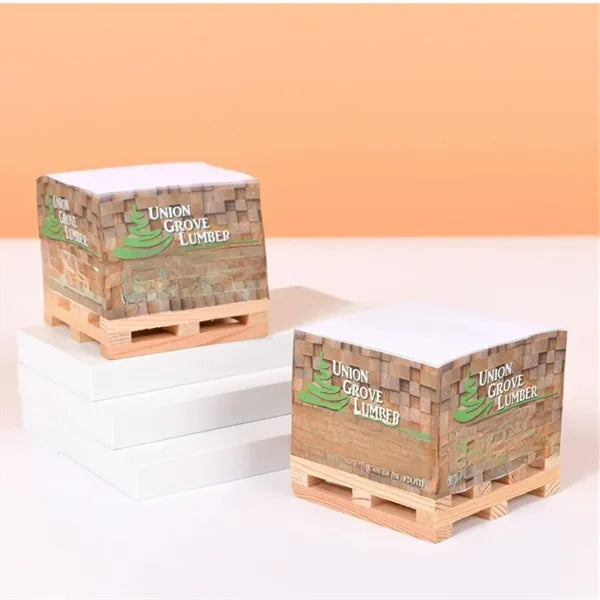 Memo Sticky Notes w/ Wood Pallet