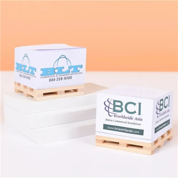 Memo Sticky Notes w/ Wood Pallet