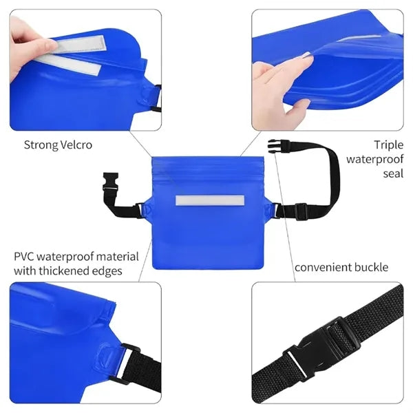 Waterproof Pouch with Adjustable Strap Sandproof Waist Bag
