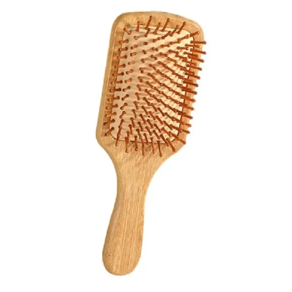 Bamboo Wooden Cushion Comb Gentle Detangling Hair Brush