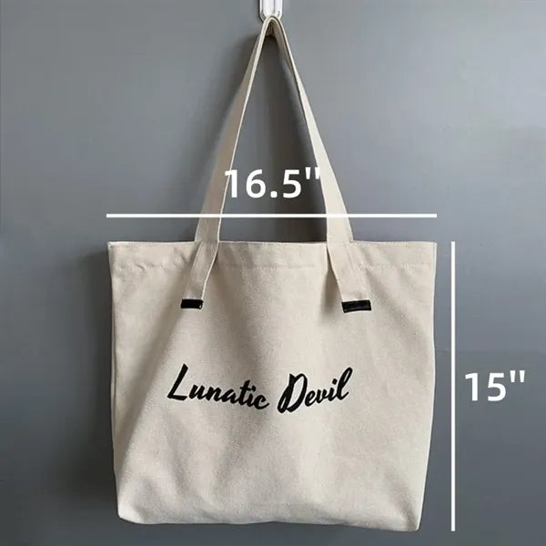 Eco Friendly Cotton Canvas Shopping Tote Bag 15"x16"