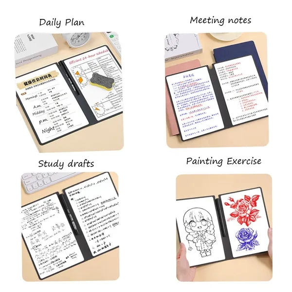 A5 Erasable and Removable Whiteboard Notebook