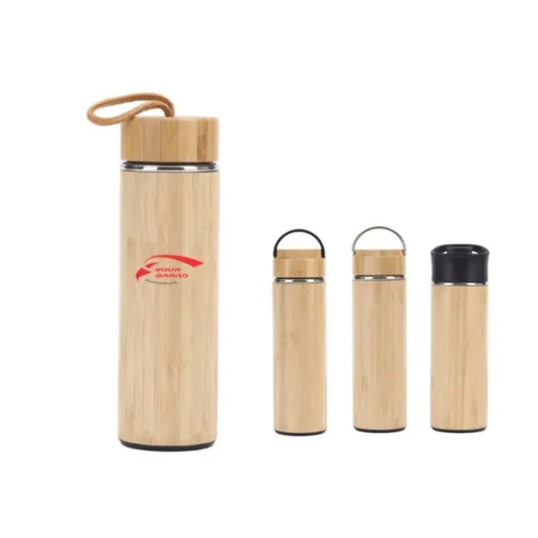 Bamboo Stainless Steel Vacuum Insulated Water Bottle