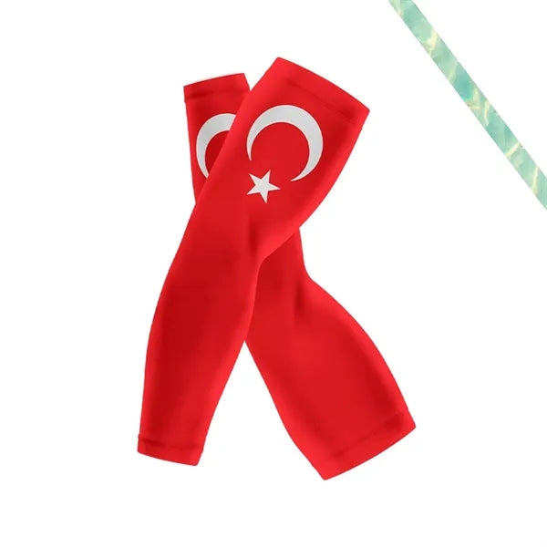 Seamless Polyester Cooling Compression National Flag Sleeves