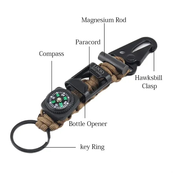 Survival Paracord Keychain