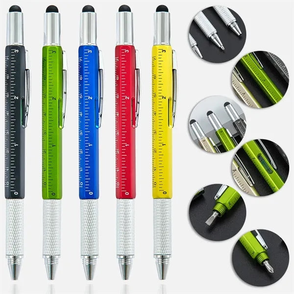 Plastic 6 In 1 Stylus Ballpoint Pen