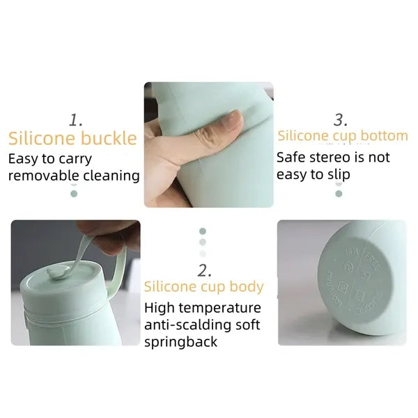 Silicone collapsible water bottle