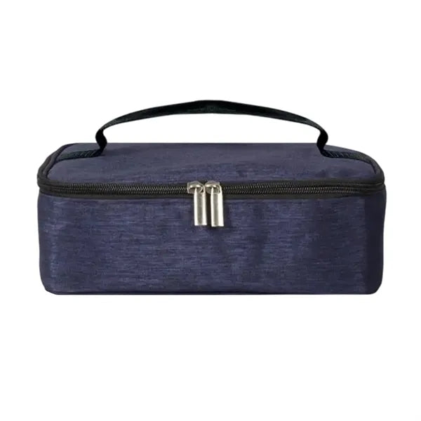 Insulated Oxford Cooler Bag with Leather Handle