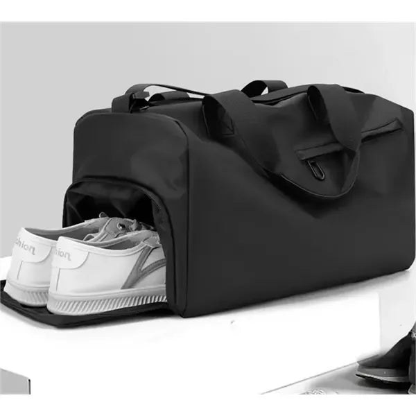 Foldable Travel Duffel Bag Tote with Shoe Compartment