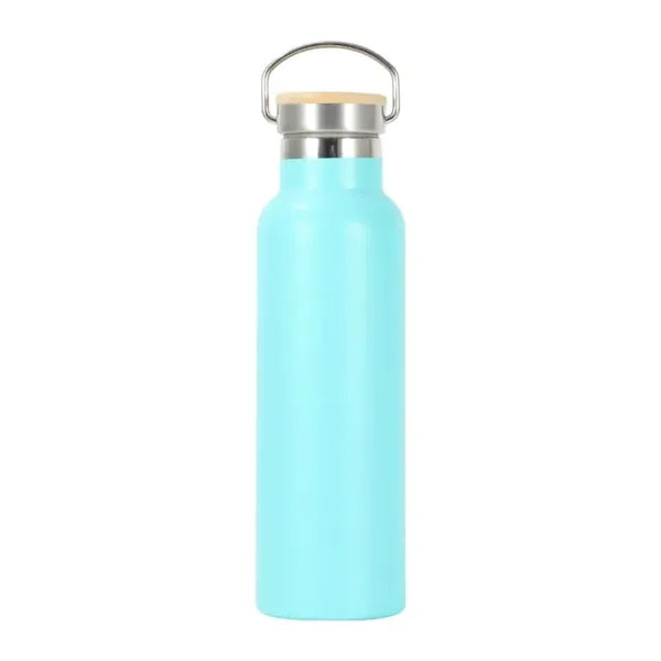 20oz Stainless Steel Insulated Water Bottle with Bamboo Lid
