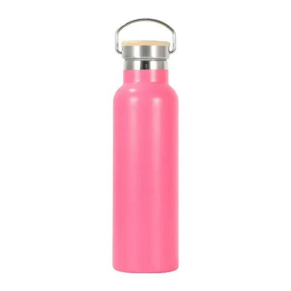 20oz Stainless Steel Insulated Water Bottle with Bamboo Lid
