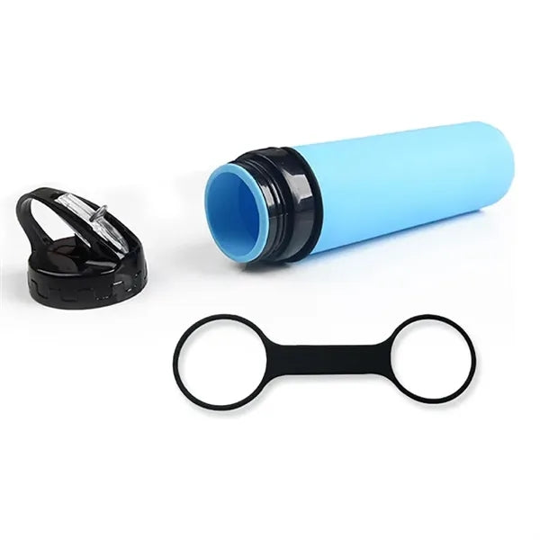20 oz Collapsible Silicone Travel Water Bottle Squeeze