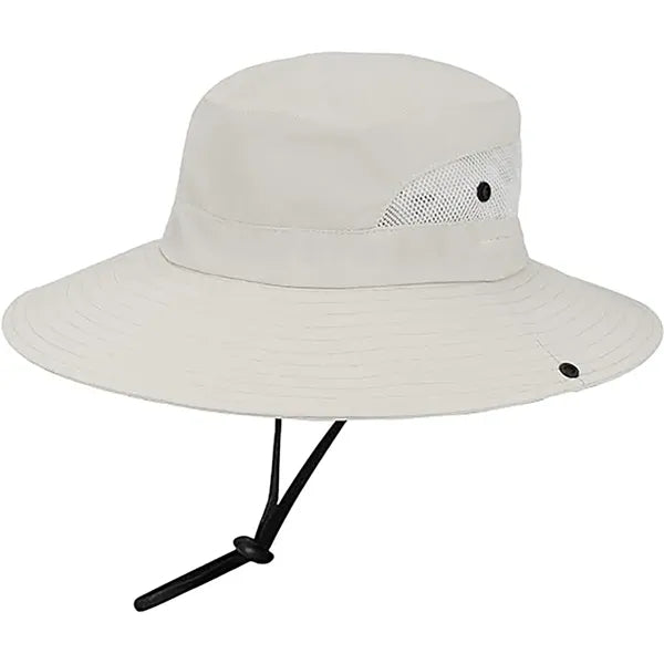 Outdoor Sun Hats Mesh Wide-Brim Beach W/ Ponytail-Hole