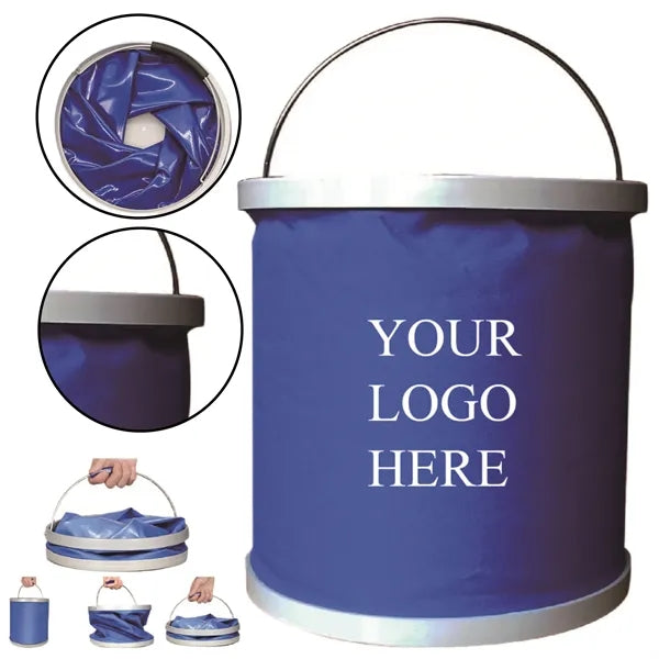 Folding Bucket with Stainless Steel Grip 9L